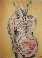 Drawings - Mcdouble Trouble - Charcoal And Pastel